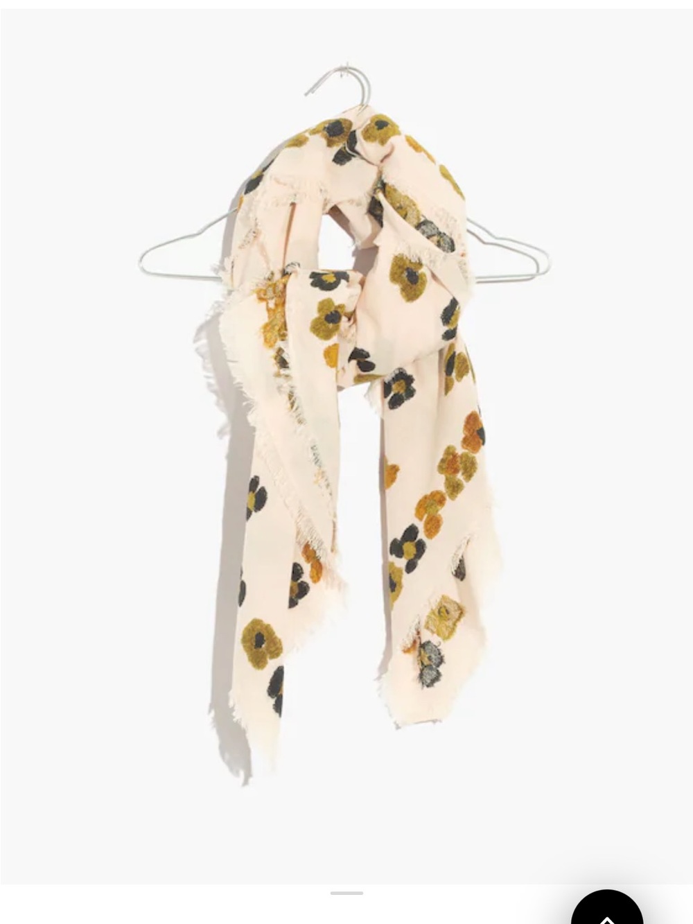 New With Tags Madewell Lightweight Floral Jacquard Square Scarf